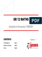 Enggr12t2 Maths Revision Paper Analytical Geometry Theory 2 Notes and Exercises Answer Series