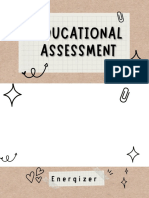Educational Assessment Principles and Types