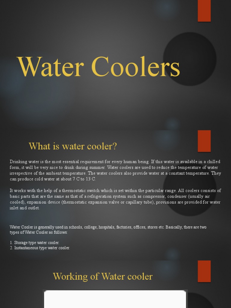 Water Cooler Day 43 PDF Home Appliance Continuum Mechanics