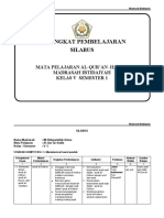 Silabus Qur'an Hadits Mi Kelas 5 Semester 1