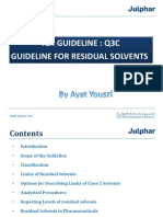 ICH Q3C: Limits for Residual Solvents in Pharmaceuticals