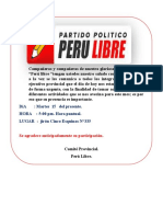 Comunicado Perú Libre