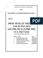 Tiểu Luận - Phân Tích Các Nhân Tố Ảnh Hưởng Đến Giá Thu Mua Cà Phê Của Việt Nam - 893852