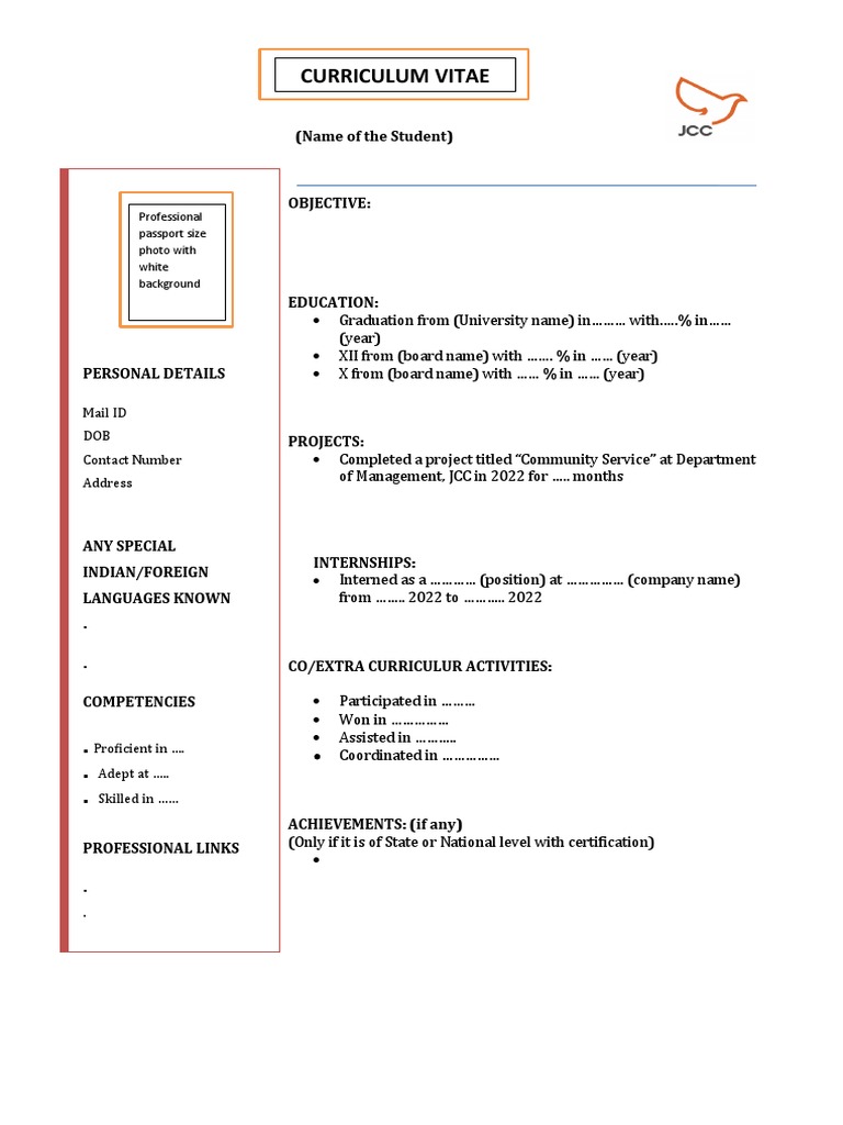 UG Resume Format PDF - 1678739781