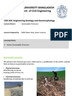 Lecture Sheet 2 - Geomorphic Process