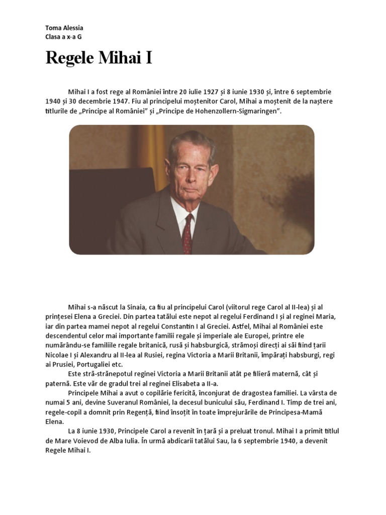 Regele Mihai I | PDF