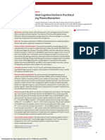 Prediction of Longitudinal Cognitive Decline in Preclinical Alzheimer Disease Using Plasma Biomarkers