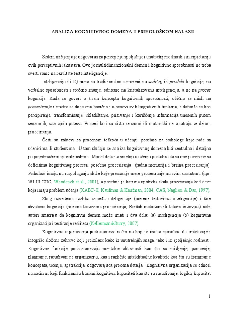 Interpretacija Testa Inteligencije | PDF
