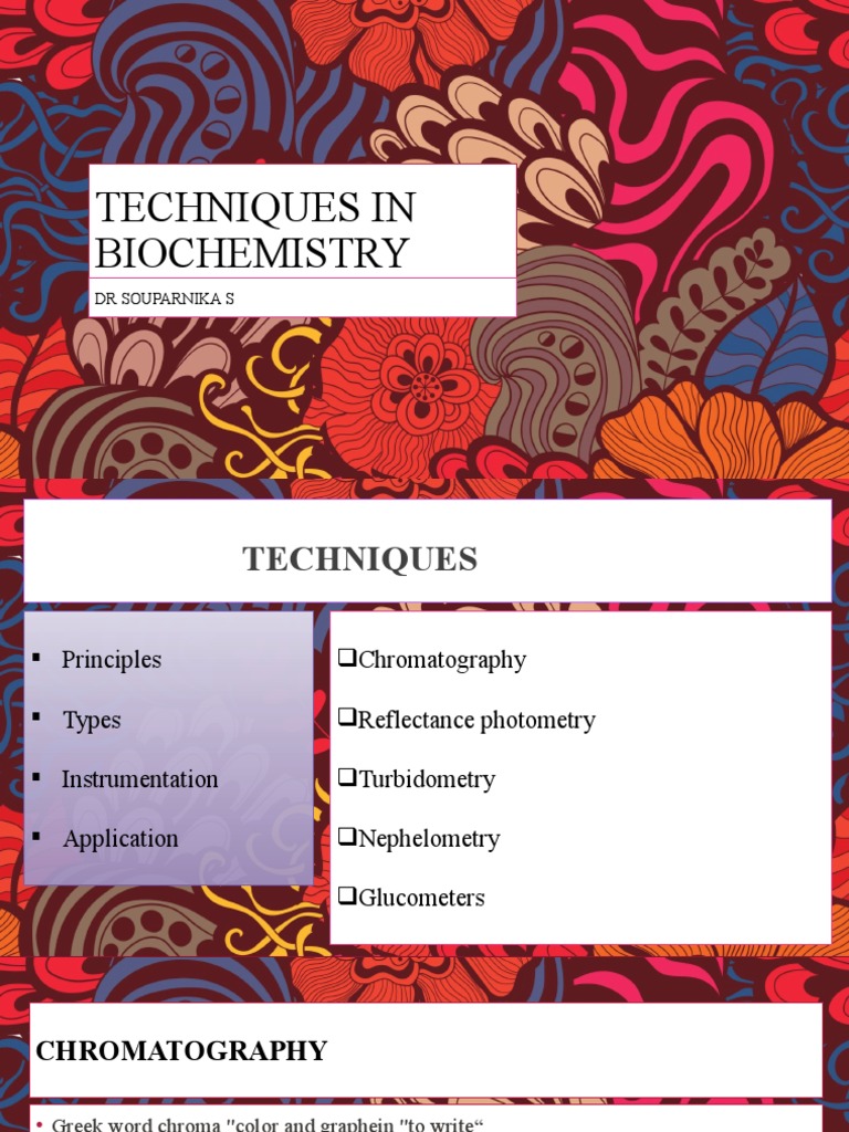 Techniques in Biochemistry PDF Chromatography Thin Layer