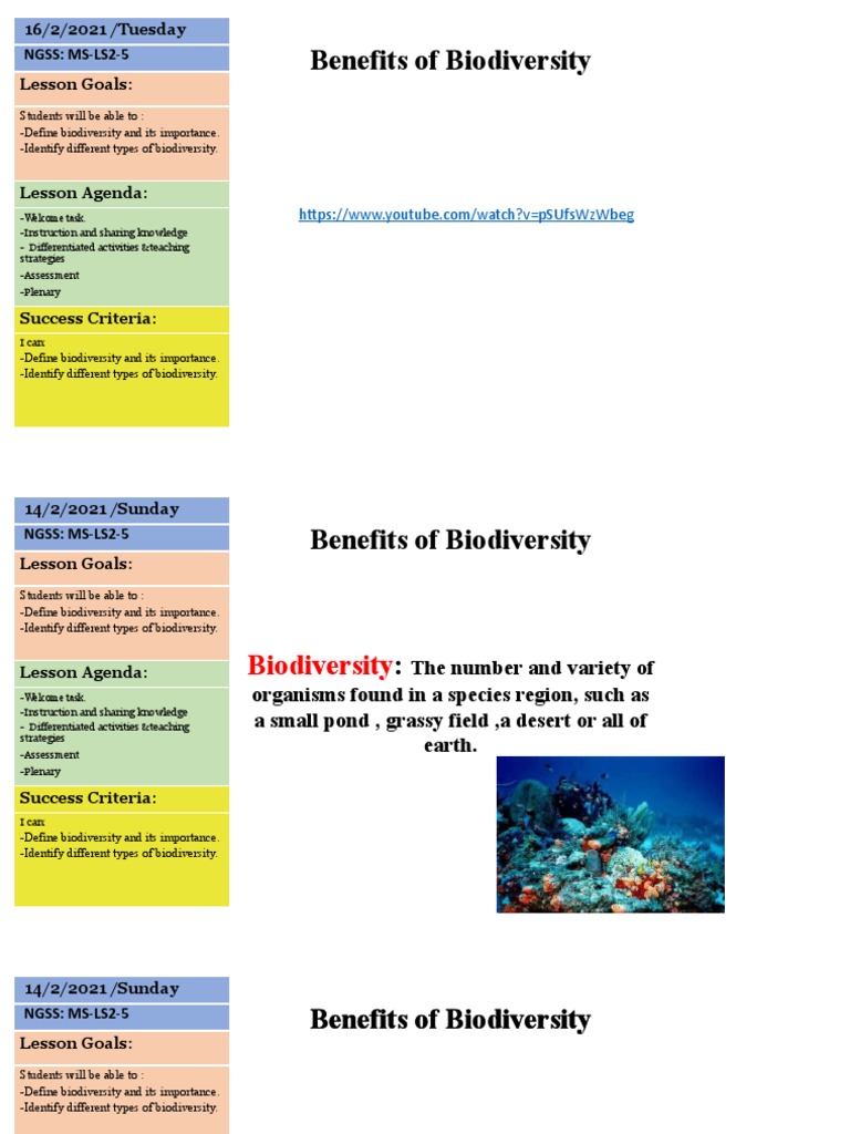 Benefits of Biodiversity | PDF | Biodiversity | Species