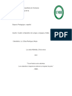 Cuadro Comparativo Lenguaje, Lengua, Habla