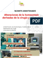 Alteraciones de La Homesostasis Derivadas de Cirugia y Anestesia