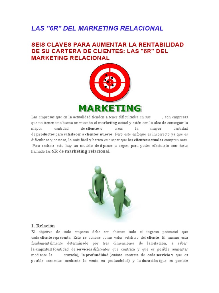 6R del Marketing Relacional | PDF | Marketing | Cliente