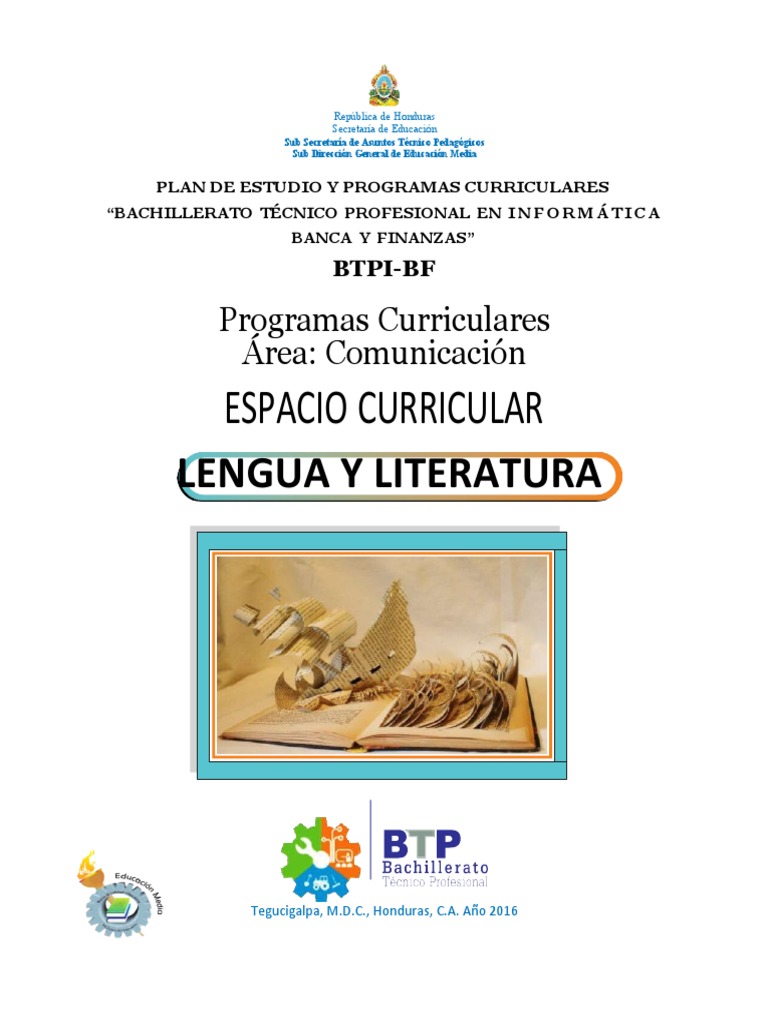 Programa Curricular Btpi | PDF | Comprensión lectora | Comunicación