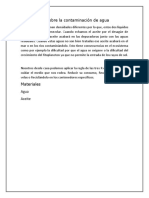 Diseño Experimental Sobre La Contaminación Del Agua