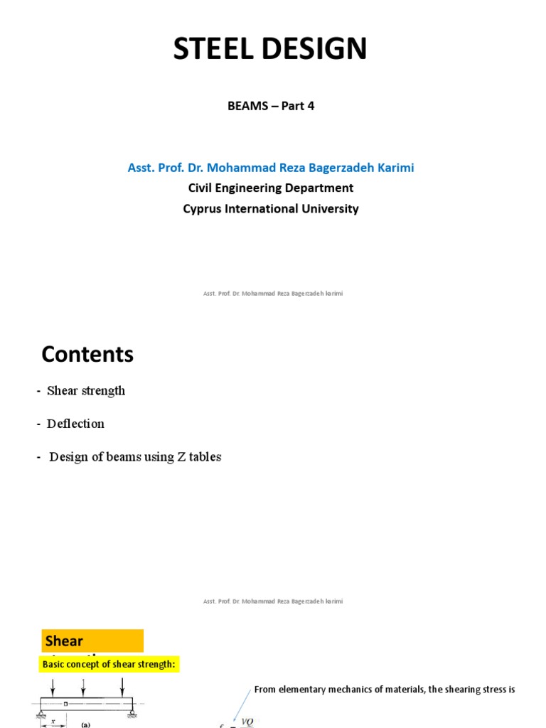 CVLE472-LECTURE 5-BEAMS - Part 4 | PDF | Strength Of Materials | Beam ...