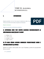 Studiu II Partea I - Alegerea Necondiționată