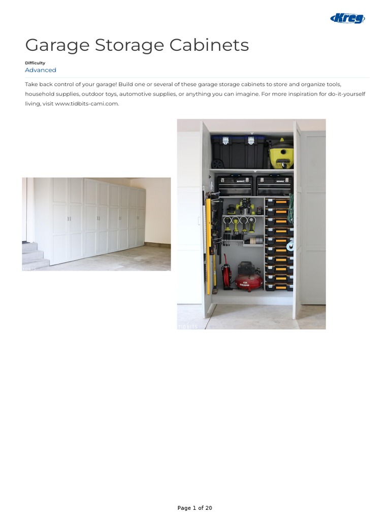 Garage Storage Cabinets | PDF | Cabinetry | Door