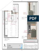 Planta cozinha com detalhes acabamento