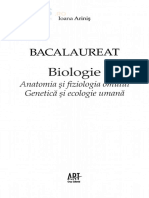 Bac Biologie Cls 11-12 Anatomia Si Fiziologia Omului. Genetica Si Ecologie Umana - Ioana Arinis