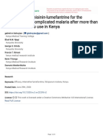 Efficacy of Artemisinin-Lumefantrine For The Treat