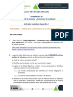 Actividad No. 1 Análisis de Características de Normas de Conducta