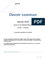 Devoir Commun Daguerre 3eme 2020