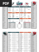 Super Bowl LVII Flip Card KC-PHI