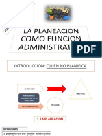 La Planeacion Como Funcion Administrativa