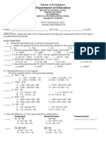 Philippine Grade 8 Math Test Review