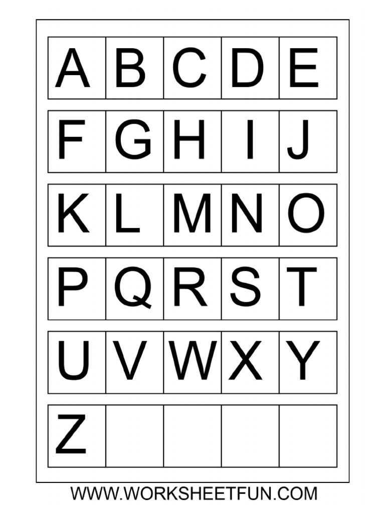 Free Printable Capital Alphabet Letters | PDF