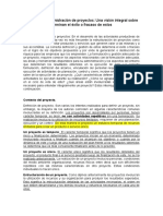 Evaluación y Administración de Proyectos