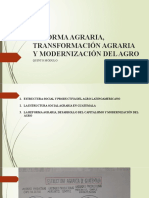 Reforma Agraria, Transformación Agraria y Modernización Del