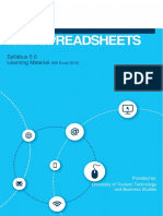 ICDL Spreadsheets 2010 5.0 - University of Tourism Technology and Business Studies