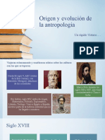 Origen y Evolución de La Antropología