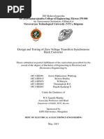 Design and Testing of ZVS Buck Converter Thirumalesh