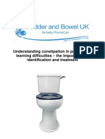Understanding Constipation in People With Learning Difficulties For Review