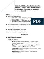 Capacitacion Del Personal PNP Sec. Bambamarca 08 y 09 de Febrero Del 2022