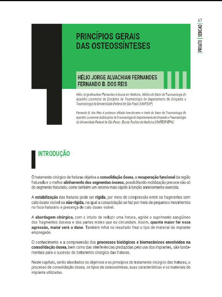 Princípios Da Osteossíntese | PDF