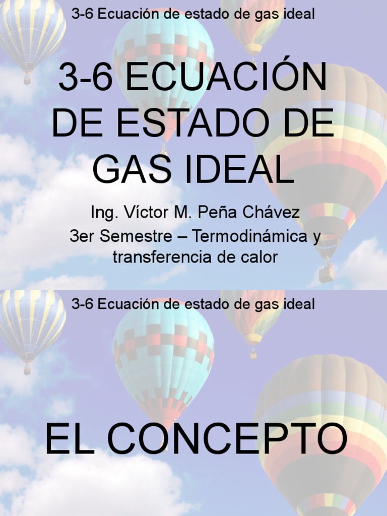 Ecuación de Estado del Gas Ideal | PDF | Ciencia y matemáticas