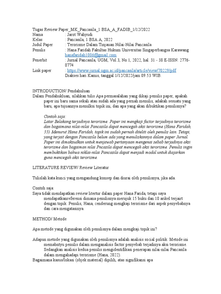 Cara mereview paper pdf