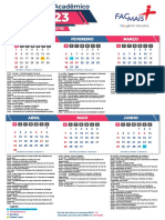 Calendário acadêmico 2023 com datas importantes do 1o semestre