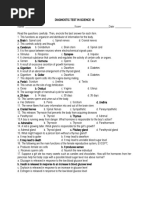 Diagnostic Test in Science 10