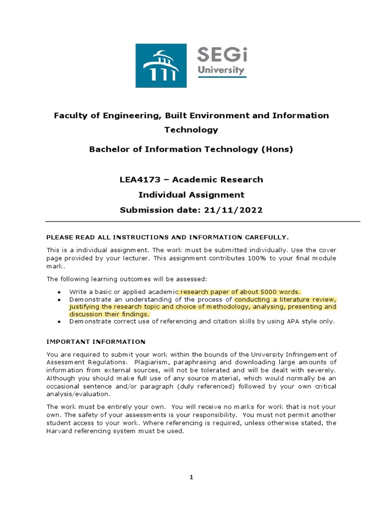 Academic Research Assignment Guide | PDF | System | Use Case