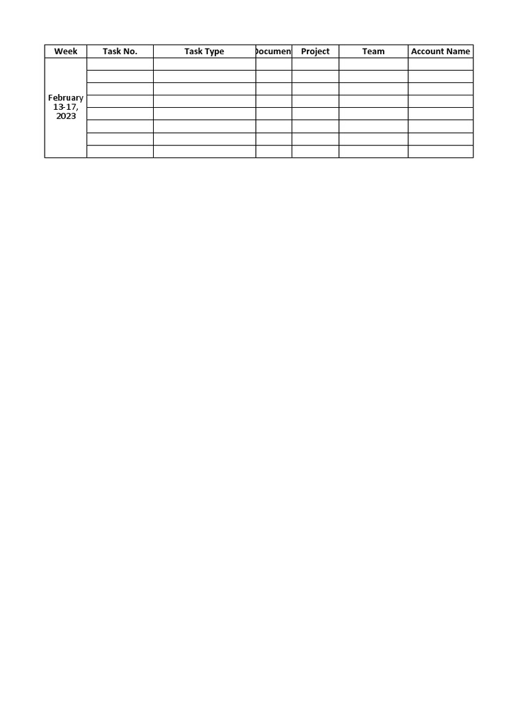 February 2023 Project Task Overview | PDF | Career & Growth