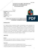 Cubicación topográfica con corrección de desplazamiento por relieve y diferencias de nivel