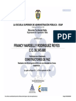 Seminario Constructores de Paz certificado ESAP