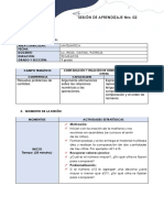 Sesion de Aprendizaje 2 Comparación de Números de Tres Cifras Matemática