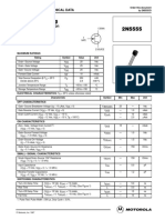 Semiconductor technical data sheet for 2N5555 transistor