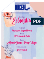 Estadística: Resolución de Problemas C.P. Fernando Avila